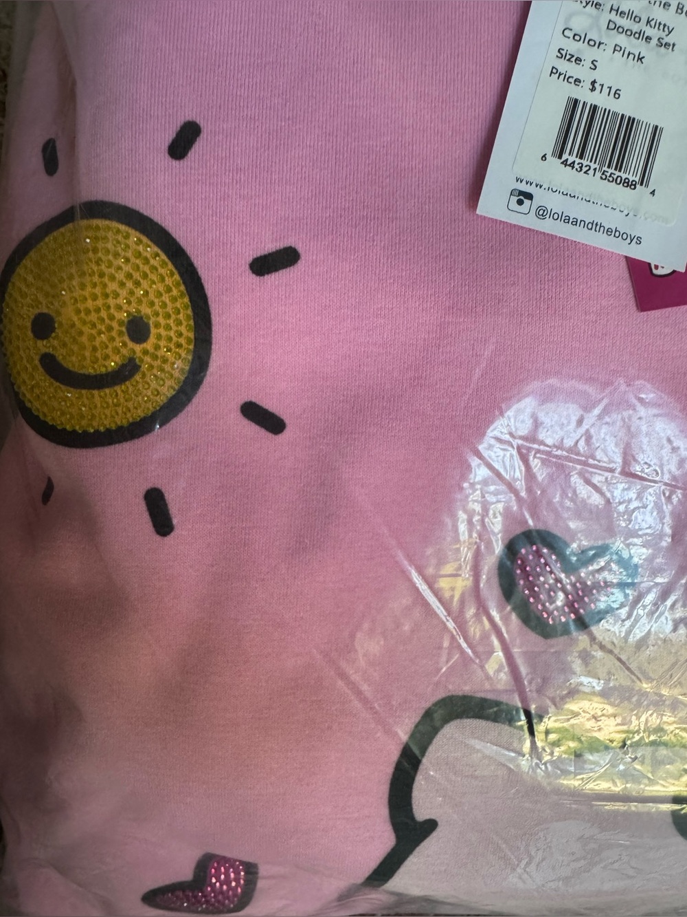NWT Lola + The Boys Hello Kitty Doodle Set - Teen/Women Sz. S - Picture 4 of 13